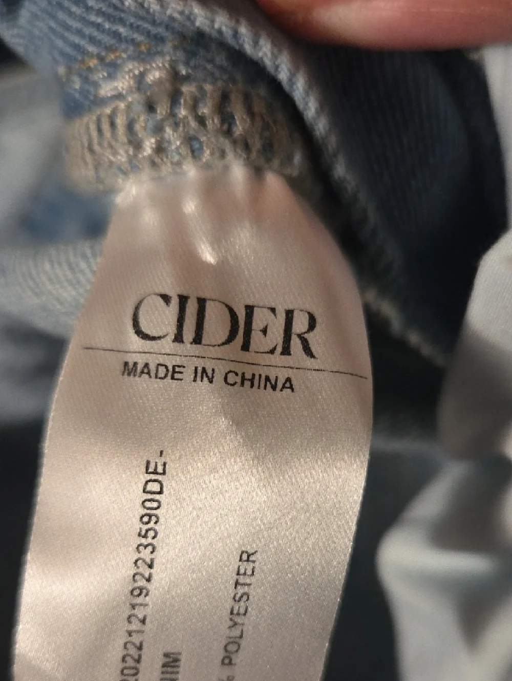 Cider Light Blue Denim Overalls with Dark Blue Straps Oversized 2x - Picture 3 of 11